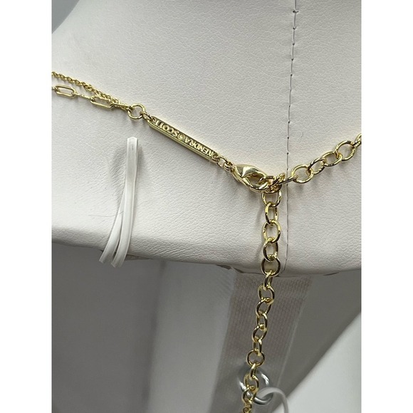 Kendra Scott Jaimee Gold Plated Over Brass Double Strand Chain Y Necklace - Picture 10 of 10